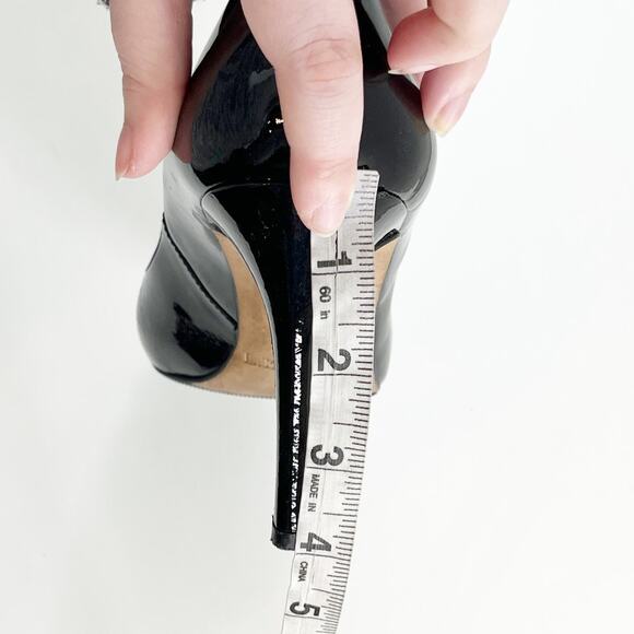 L.K. Bennett Patent Stilletto Pump Heels Black 39 / 9 - Picture 8 of 11